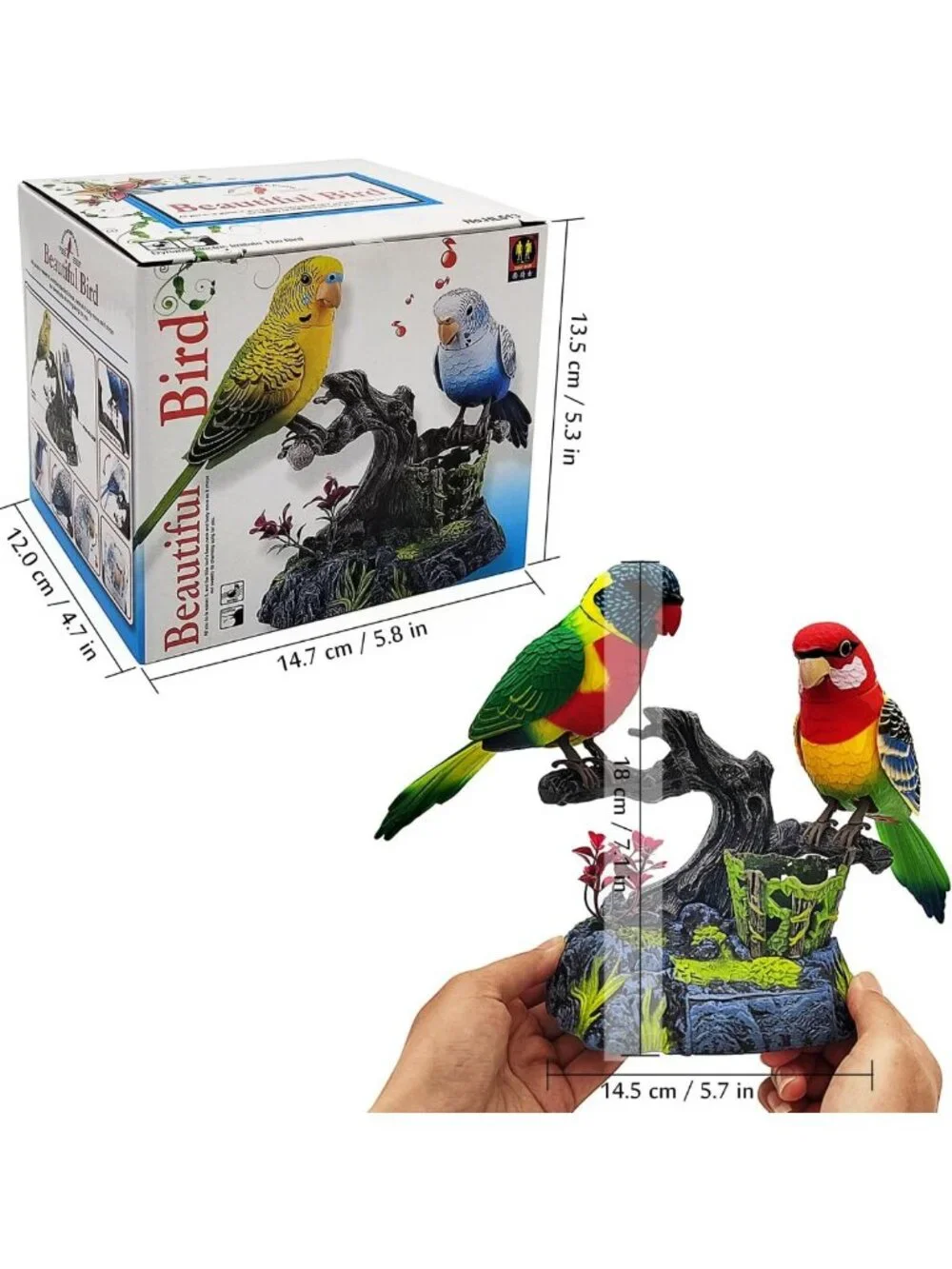 Realistic Electronic Parrot Toy - Moving, Chirping Bird Decor for Kids & Home